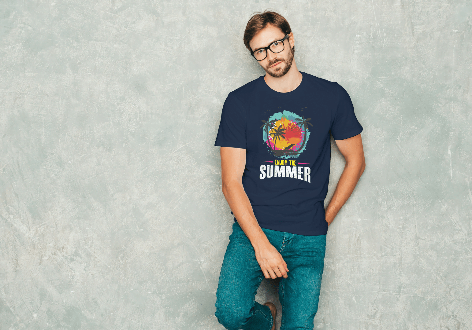 Enjoy The Summer Hammock Beach: Artistic Sunset Tee - Essentia Attire