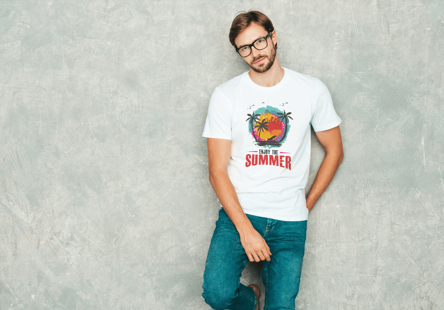 Enjoy The Summer Hammock Beach: Artistic Sunset Tee - Essentia Attire