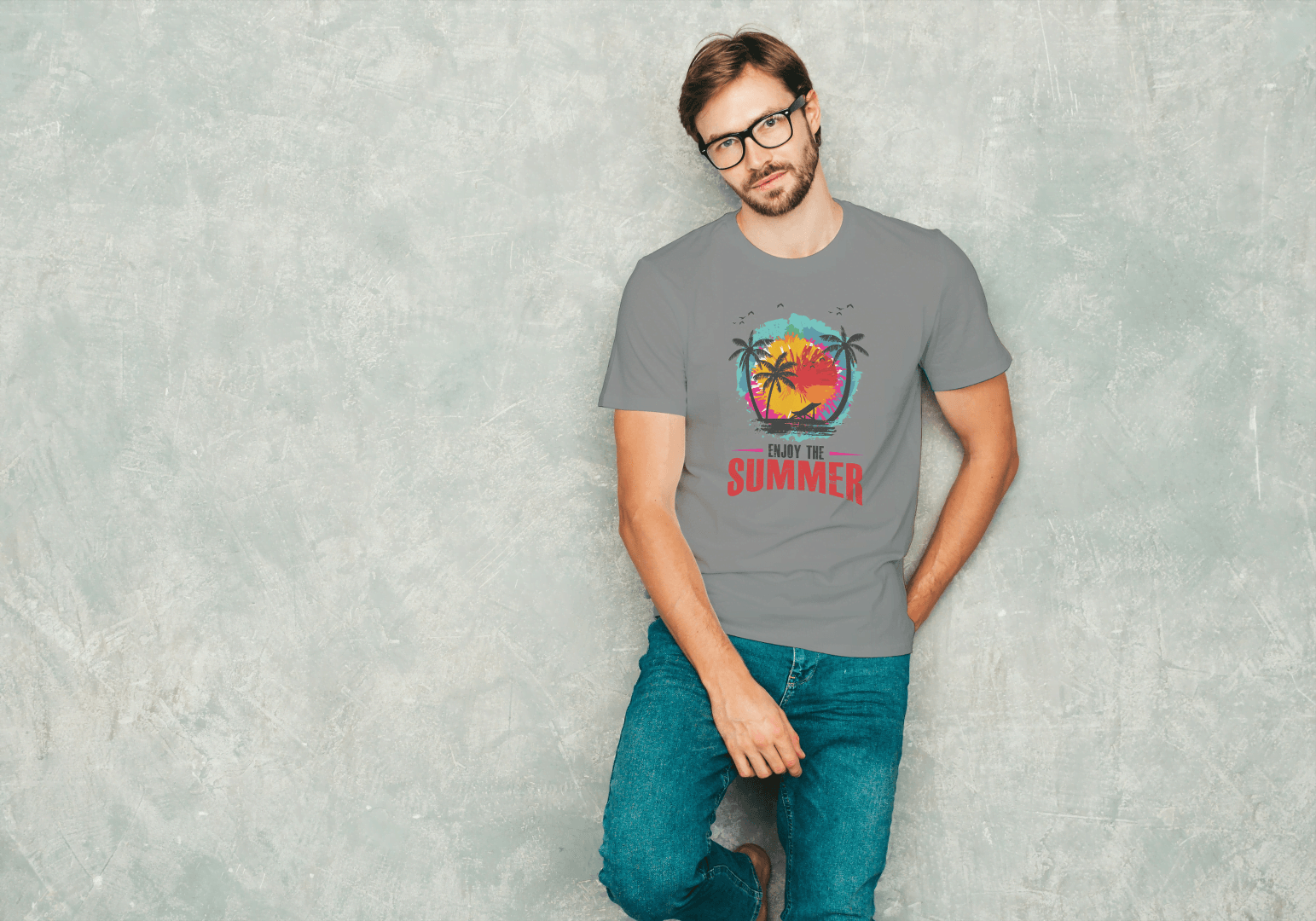 Enjoy The Summer Hammock Beach: Artistic Sunset Tee - Essentia Attire