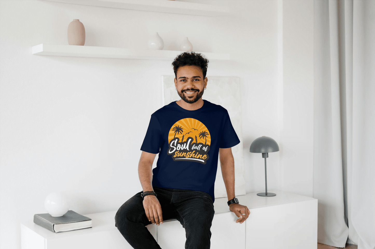 Soul Full of Sunshine: Tropical Sunset Beach Tee - Essentia Attire