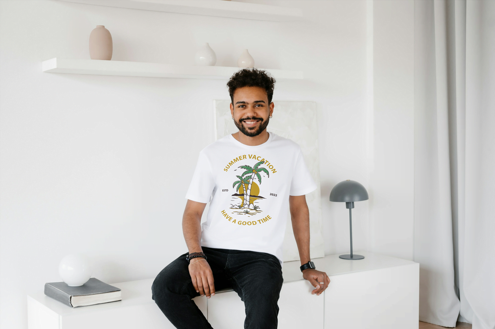 Summer Vacation "Have a Good Time": Tropical Island Tee - Essentia Attire
