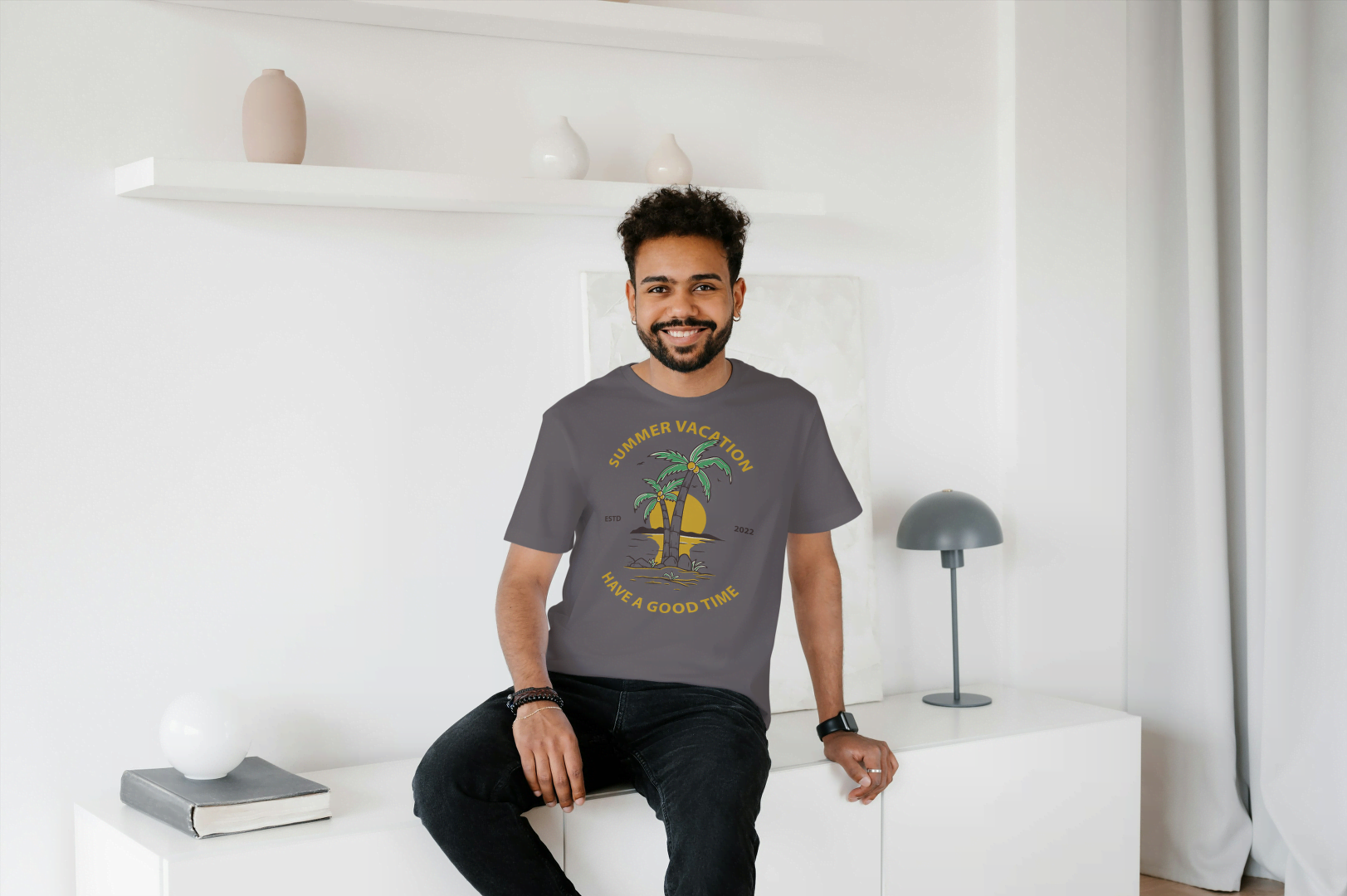 Summer Vacation "Have a Good Time": Tropical Island Tee - Essentia Attire