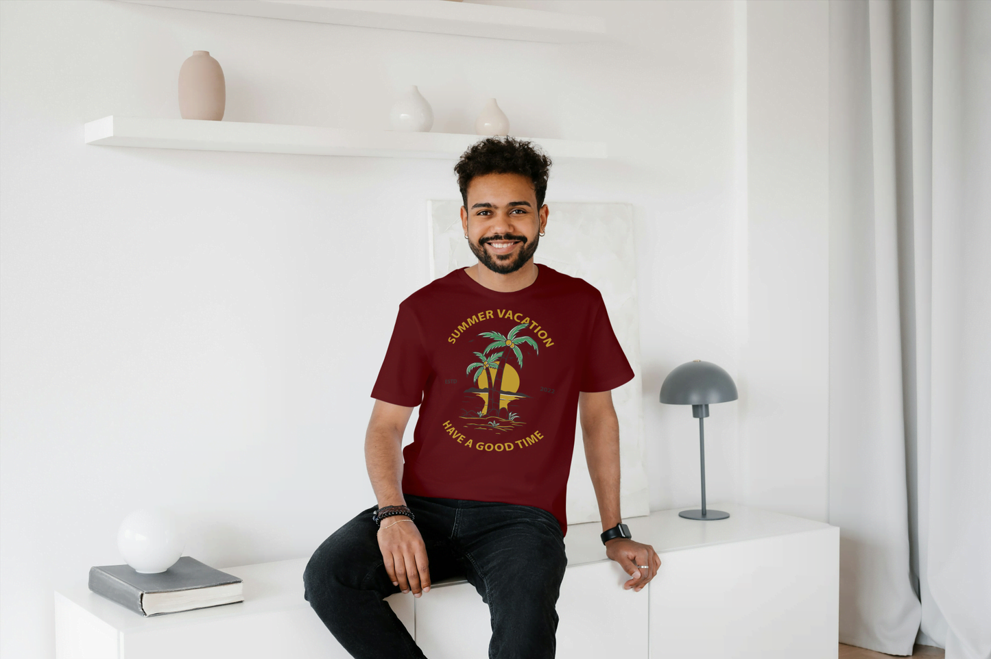 Summer Vacation "Have a Good Time": Tropical Island Tee - Essentia Attire