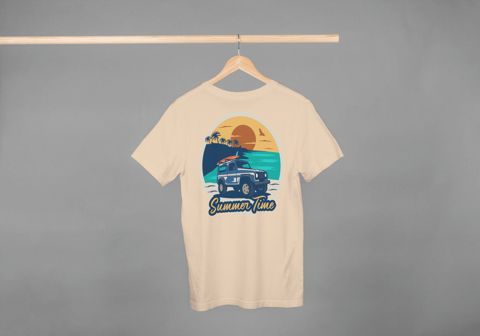 Summer Time Off-Road Beach: Vintage Surf Adventure Tee - Essentia Attire