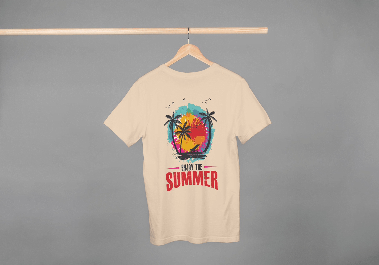 Enjoy The Summer Hammock Beach: Artistic Sunset Tee - Essentia Attire