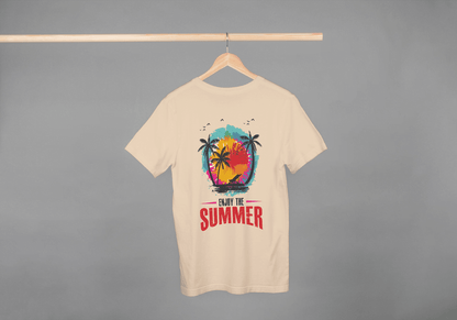 Enjoy The Summer Hammock Beach: Artistic Sunset Tee - Essentia Attire