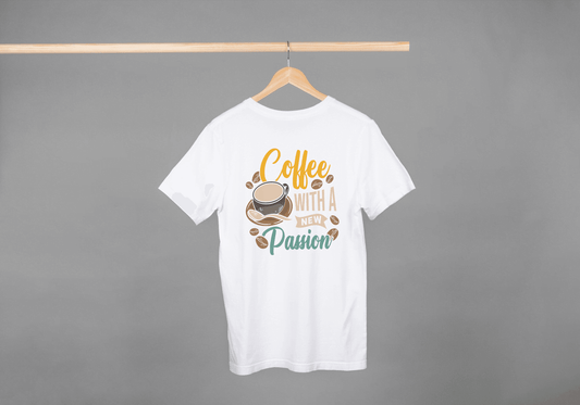 Coffee With A New Passion: Coffee Lover Graphic Tee - Essentia Attire