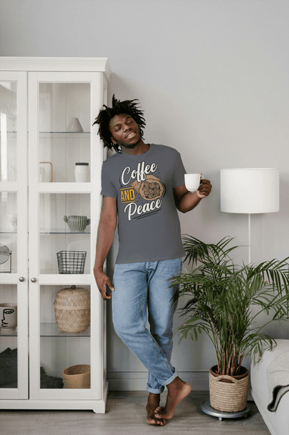 Coffee and Peace: Relaxing Brew Tee - Essentia Attire