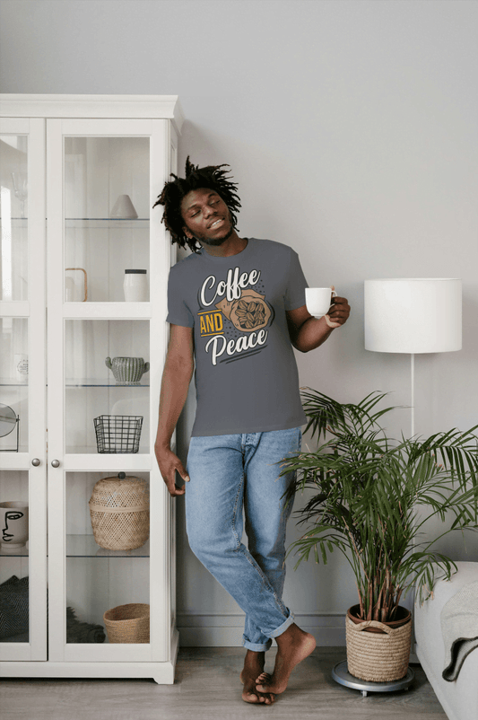 Coffee and Peace: Relaxing Brew Tee - Essentia Attire