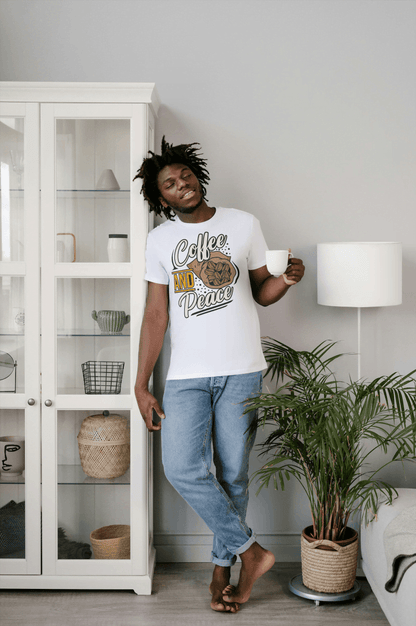 Coffee and Peace: Relaxing Brew Tee - Essentia Attire