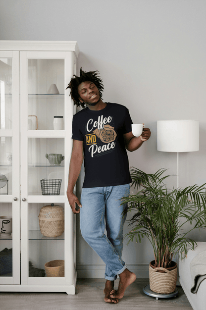 Coffee and Peace: Relaxing Brew Tee - Essentia Attire