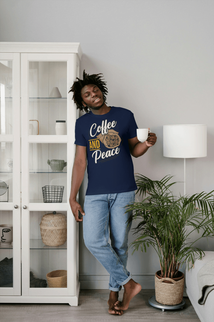 Coffee and Peace: Relaxing Brew Tee - Essentia Attire