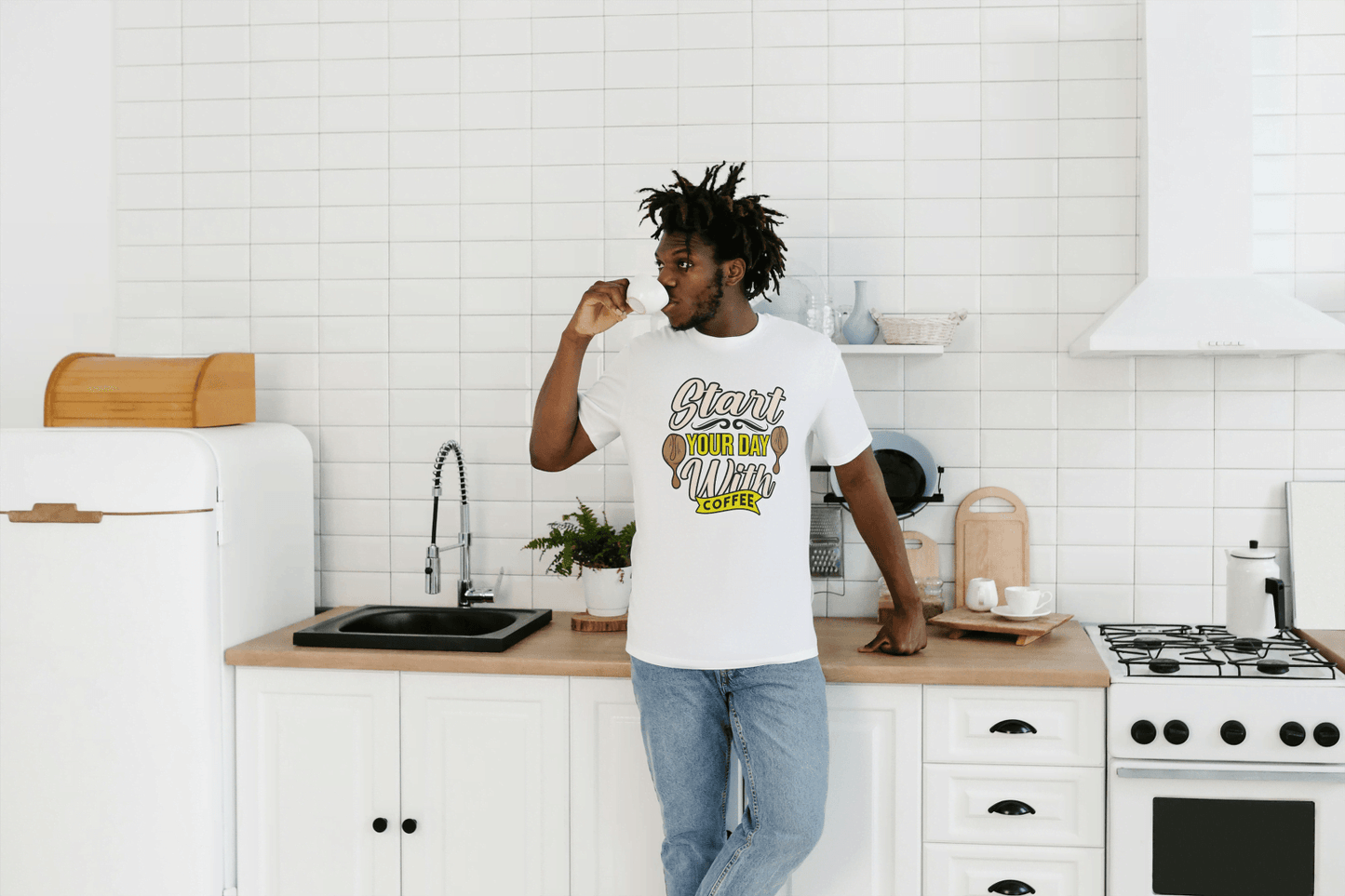 Start Your Day With Coffee: Morning Brew Tee - Essentia Attire