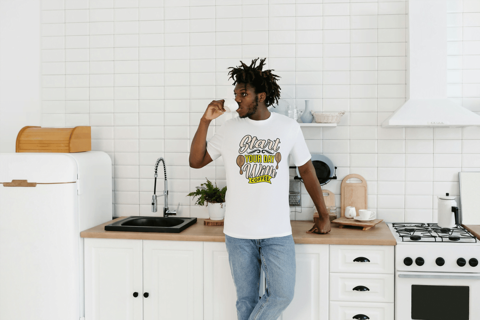 Start Your Day With Coffee: Morning Brew Tee - Essentia Attire