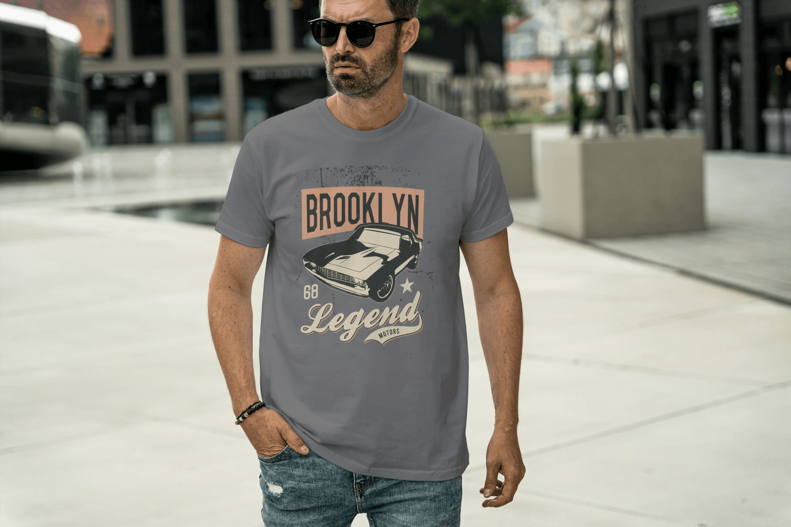Brooklyn Legend '68 Muscle Car T-Shirt: Vintage American - Essentia Attire