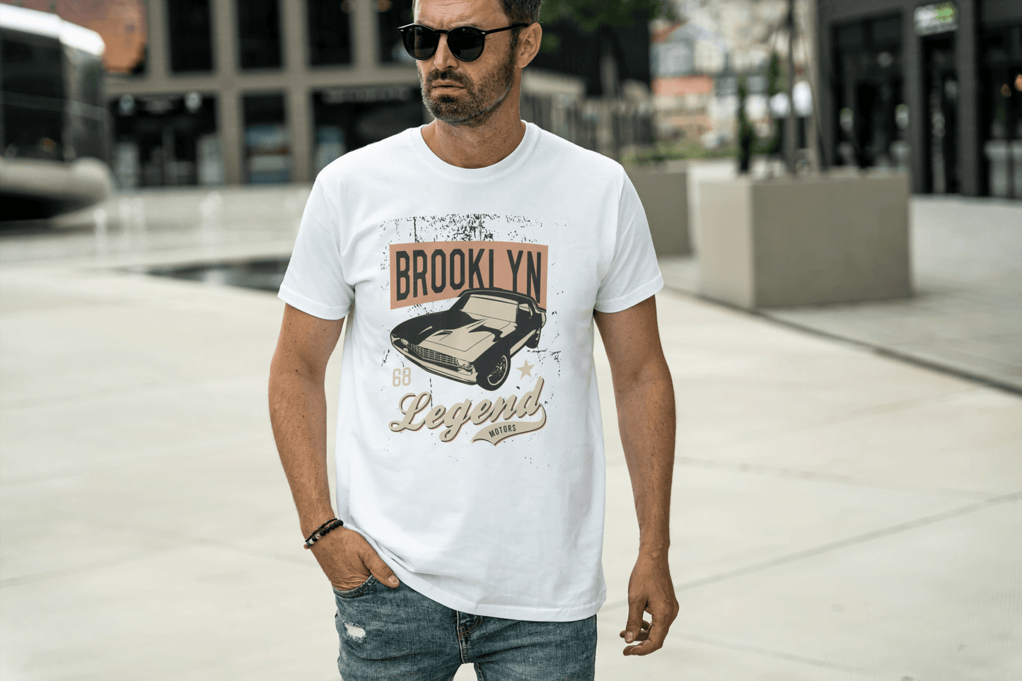 Brooklyn Legend '68 Muscle Car T-Shirt: Vintage American - Essentia Attire