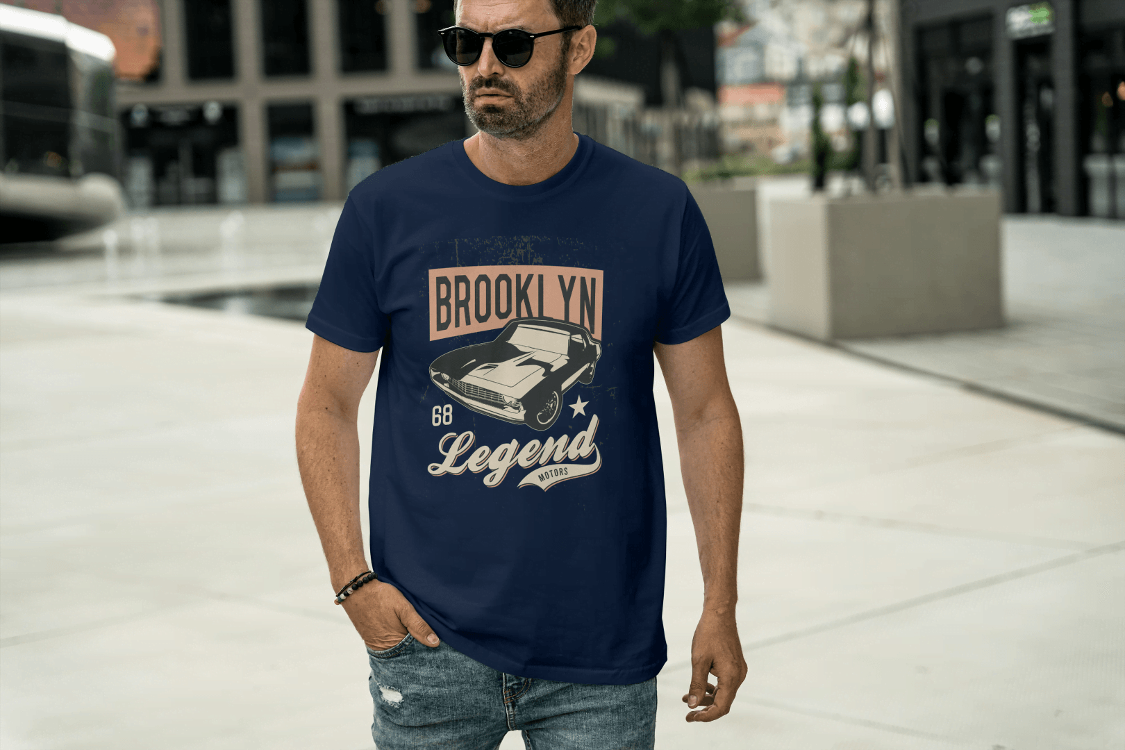 Brooklyn Legend '68 Muscle Car T-Shirt: Vintage American - Essentia Attire