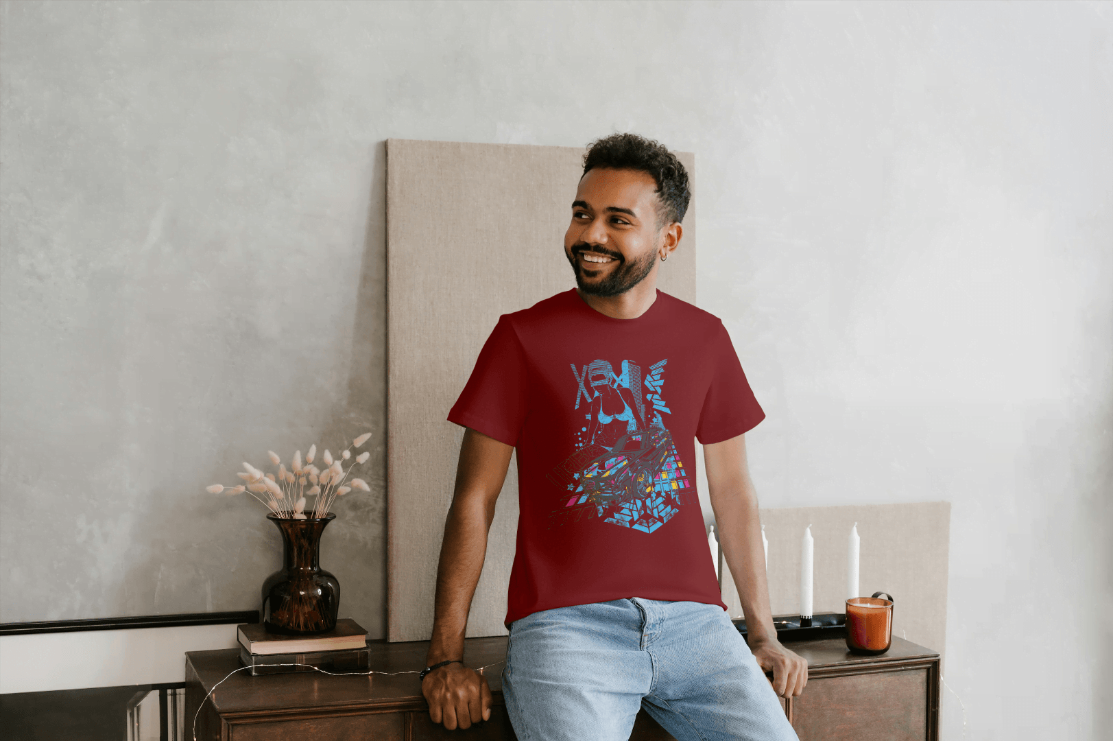 Cyberpunk Dynamic Car: Futuristic Graphic Tee - Essentia Attire