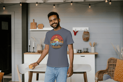 Sunset Classic Car: Vintage Beach Cruiser - Essentia Attire