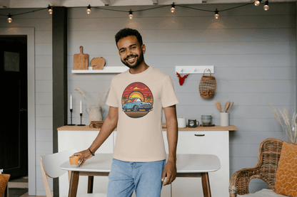 Sunset Classic Car: Vintage Beach Cruiser - Essentia Attire