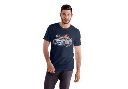 Nissan Skyline R34 Drift Car: Dynamic Car Enthusiast Tee - Essentia Attire