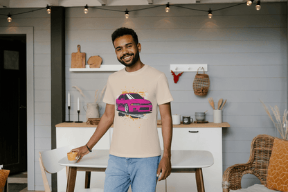 Pink Drift Car: Automotive Action Tee - Essentia Attire