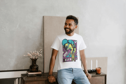Unique Urban Art: Men's Psychedelic Monster Face Tee - Essentia Attire