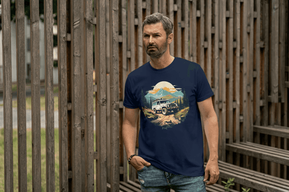 Off-Road Adventure: Mountain Jeep Graphic Tee - Essentia Attire