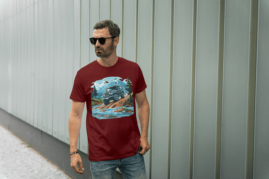 Off-Road Jeep Adventure: Mountain Trail Graphic Tee - Essentia Attire