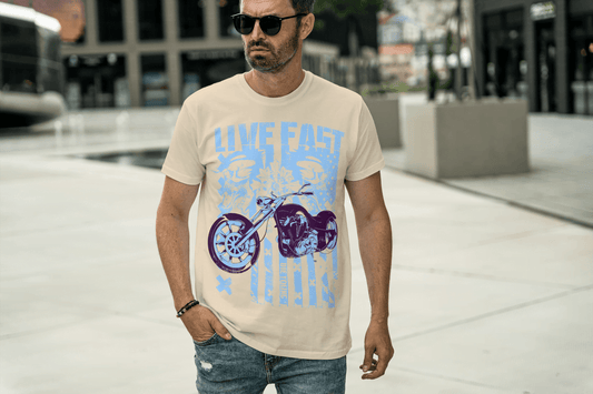 Live Fast Die Young: Skull & Vintage Biker Tee - Essentia Attire