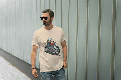 Vintage Biker Ride: Custom Motorcycle Graphic Tee - Essentia Attire