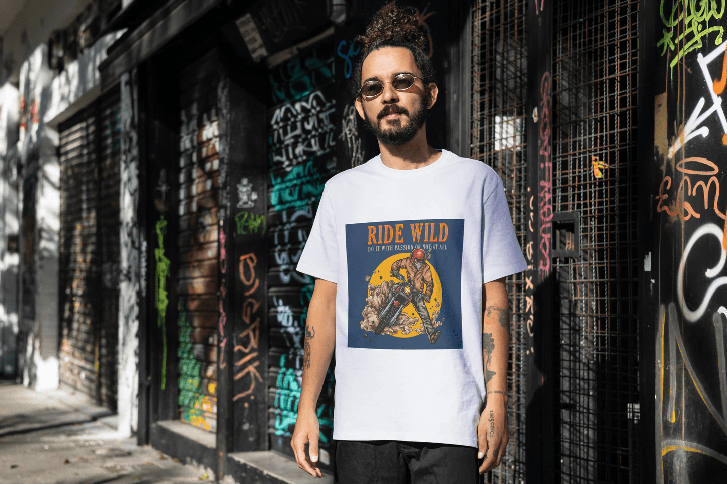 Passionate Biker T-Shirt Graphic Tee - Essentia Attire