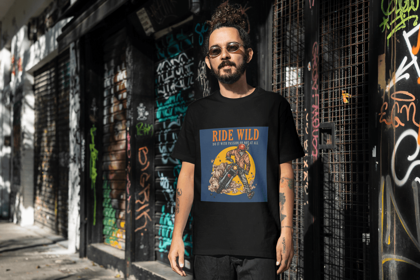 Passionate Biker T-Shirt Graphic Tee - Essentia Attire
