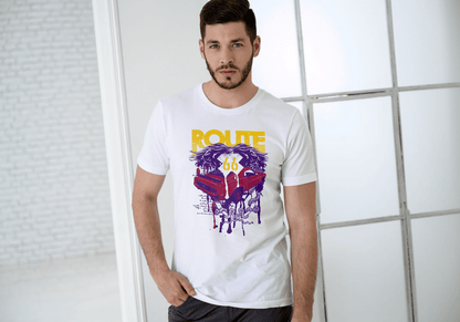 Men's Route 66 Classic Car Dripping: Vintage Road Trip - Essentia Attire
