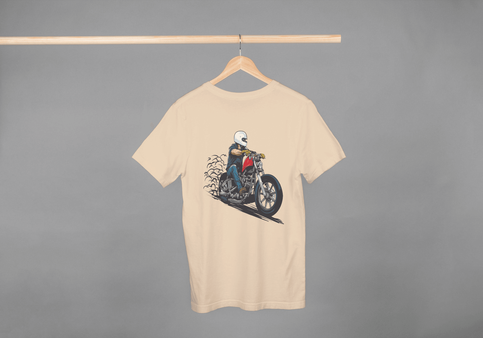 Vintage Biker Ride: Custom Motorcycle Graphic Tee - Essentia Attire