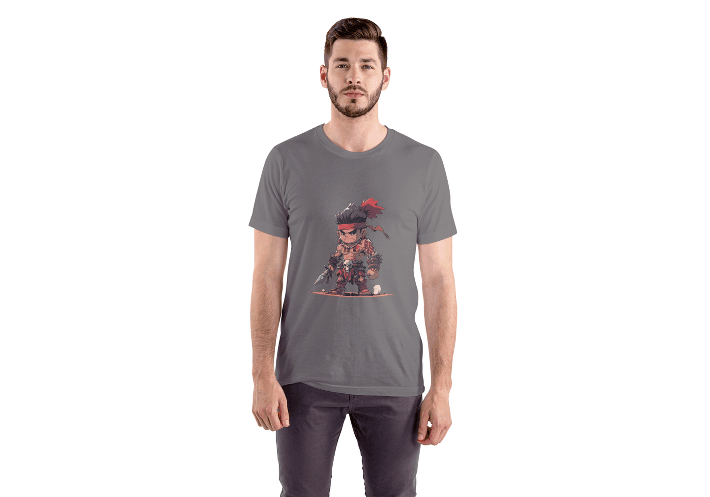Chibi Warrior: Cute Fantasy Barbarian Tee - Essentia Attire