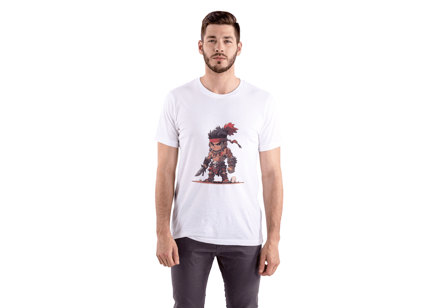 Chibi Warrior: Cute Fantasy Barbarian Tee - Essentia Attire