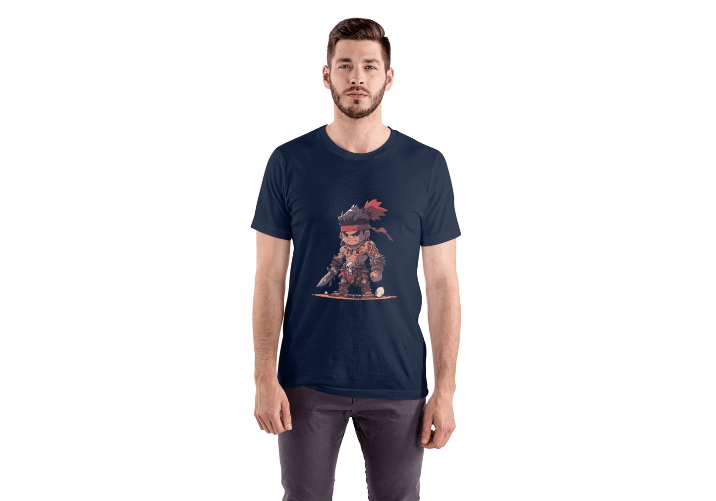 Chibi Warrior: Cute Fantasy Barbarian Tee - Essentia Attire