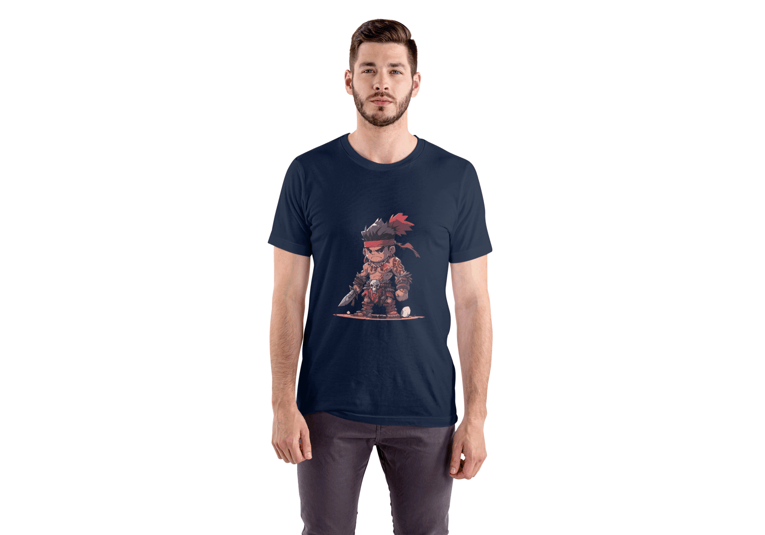 Chibi Warrior: Cute Fantasy Barbarian Tee - Essentia Attire