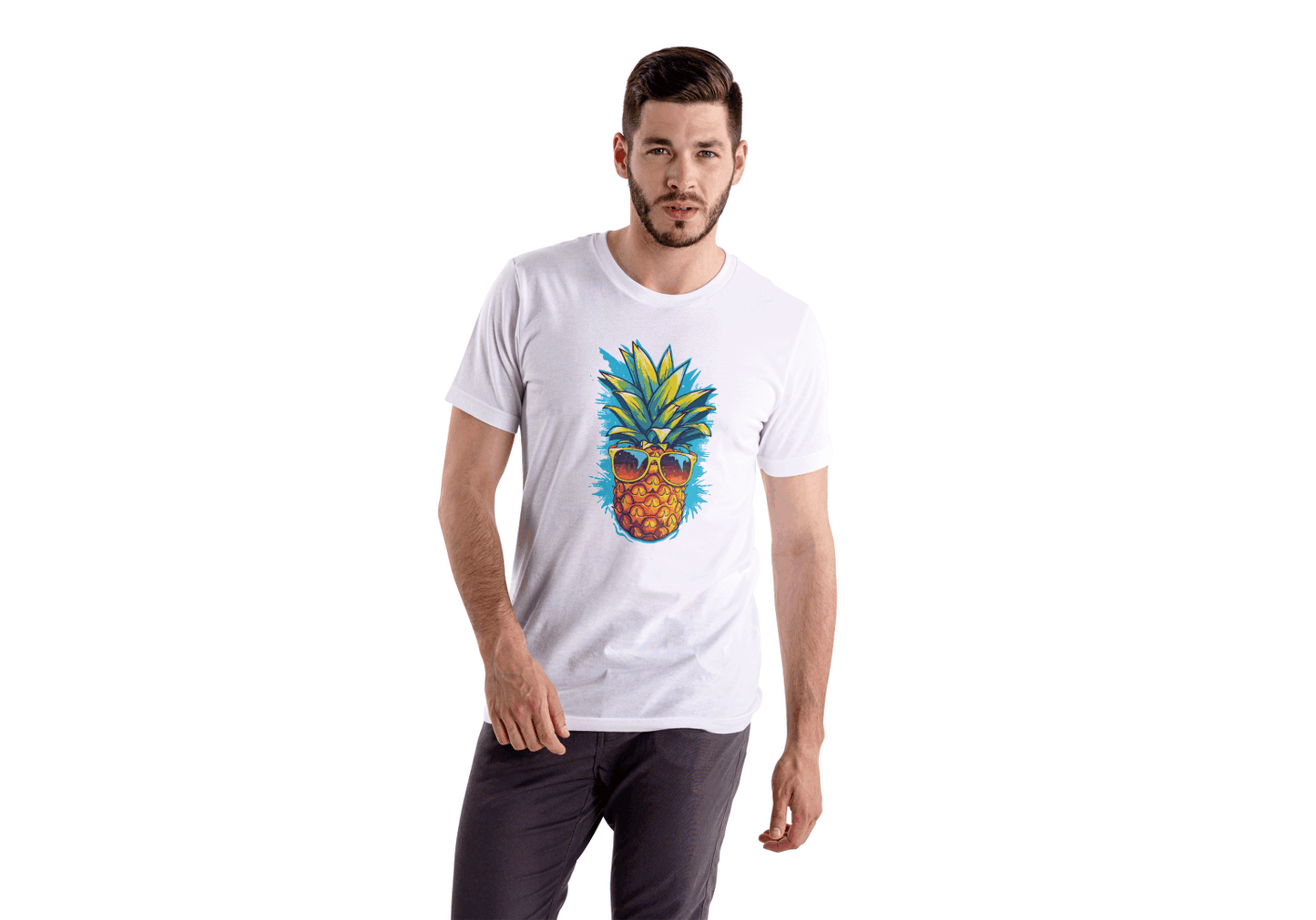 Cool Pineapple: Tropical Vibe Pineapple Tee - Essentia Attire