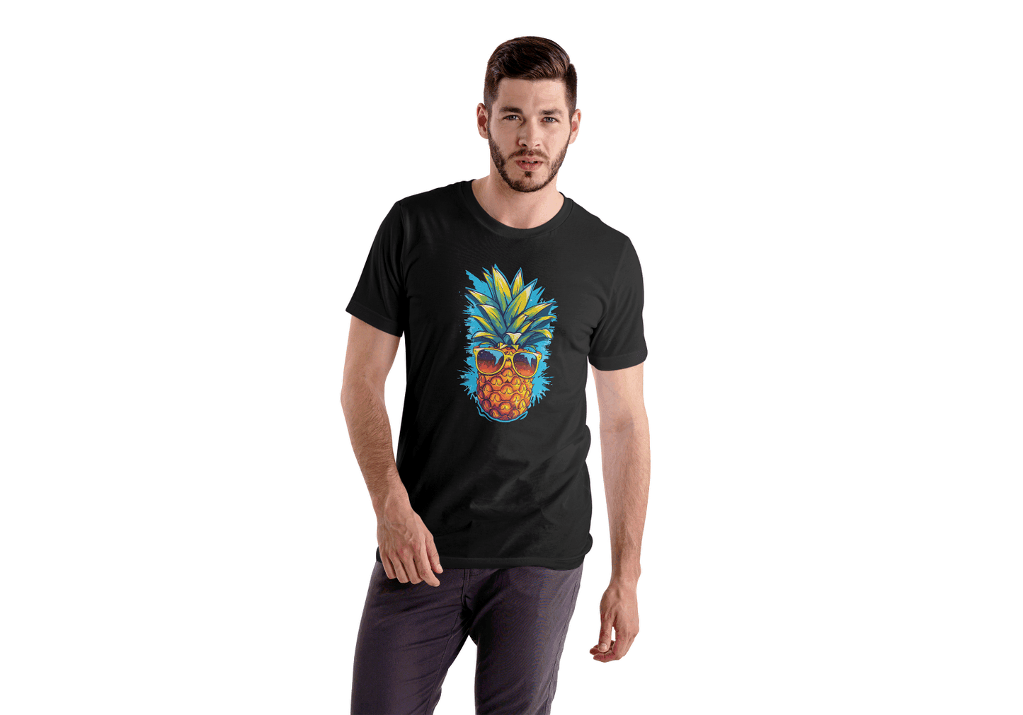 Cool Pineapple: Tropical Vibe Pineapple Tee - Essentia Attire