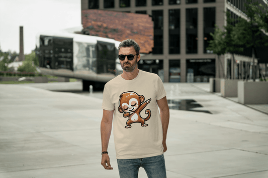 Dabbing Monkey: Cute Cartoon Animal Tee - Essentia Attire