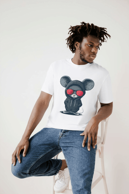 Cool Mouse with Sunglasses: Urban Animal Graphic Tee - Essentia Attire