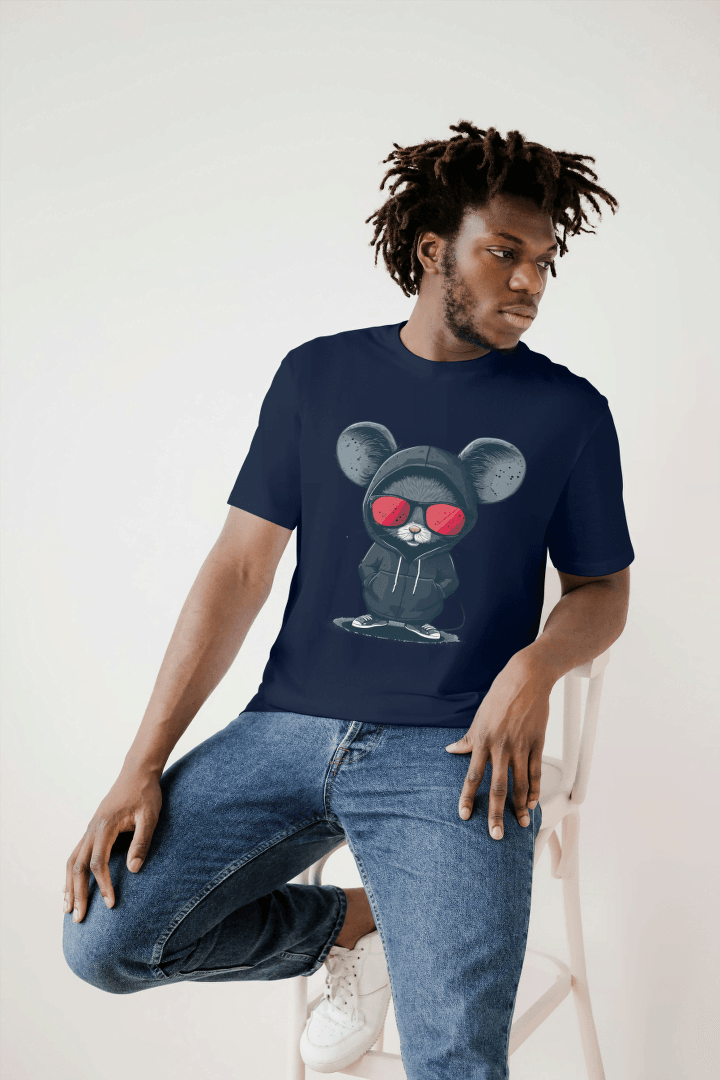 Cool Mouse with Sunglasses: Urban Animal Graphic Tee - Essentia Attire