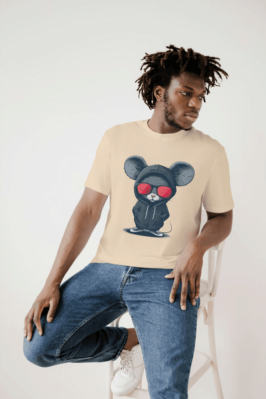 Cool Mouse with Sunglasses: Urban Animal Graphic Tee - Essentia Attire