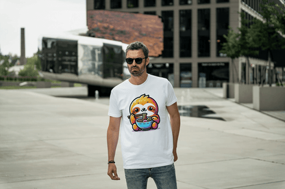Cute Sloth Ramen: Noodle Lover Graphic Tee - Essentia Attire