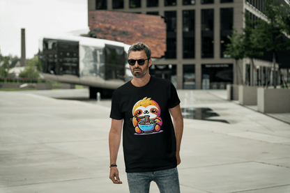 Cute Sloth Ramen: Noodle Lover Graphic Tee - Essentia Attire