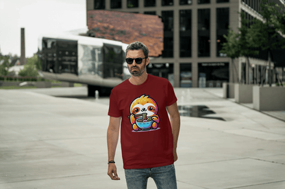 Cute Sloth Ramen: Noodle Lover Graphic Tee - Essentia Attire