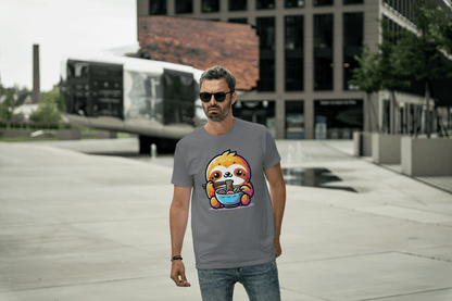 Cute Sloth Ramen: Noodle Lover Graphic Tee - Essentia Attire