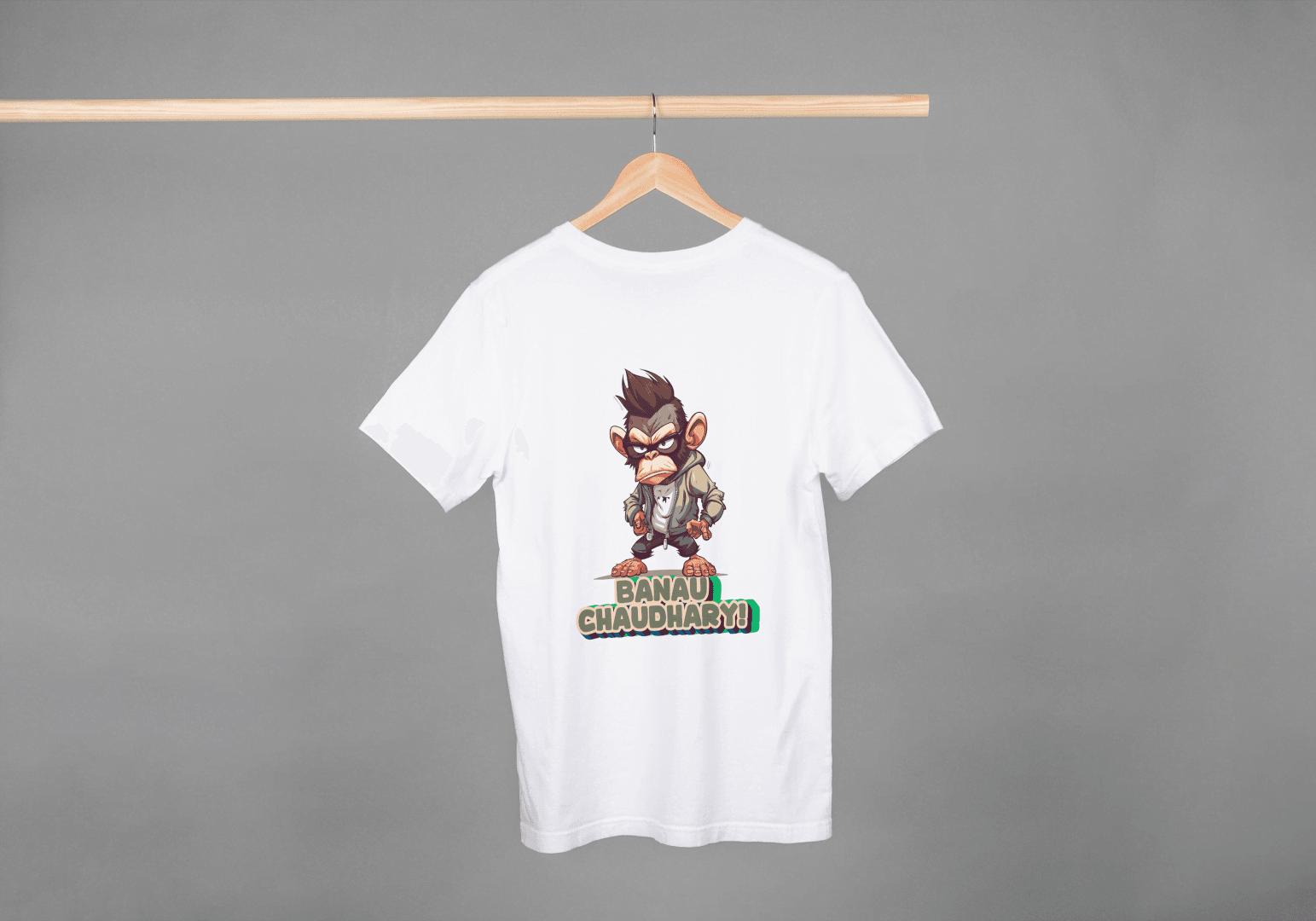 Banau Chaudhary: Cool Monkey Graphic Tee - Essentia Attire